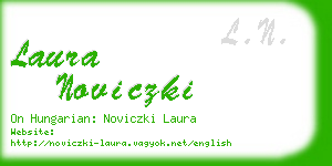 laura noviczki business card